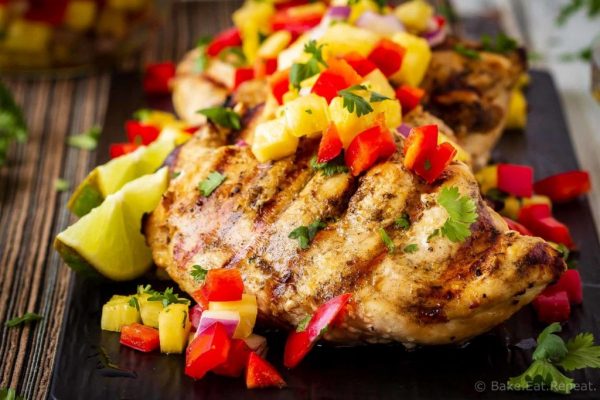 Baked fruit chicken breasts