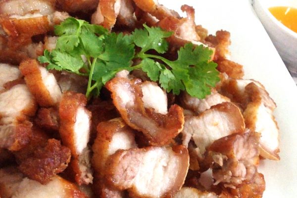 Roasted pork belly with fish sauce